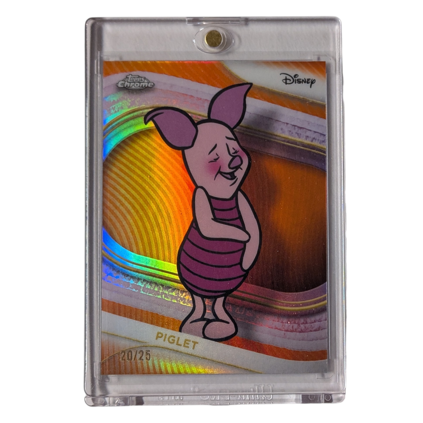 2025 Topps Chrome Disney Card # 144 Piglet Orange #'d 20/25