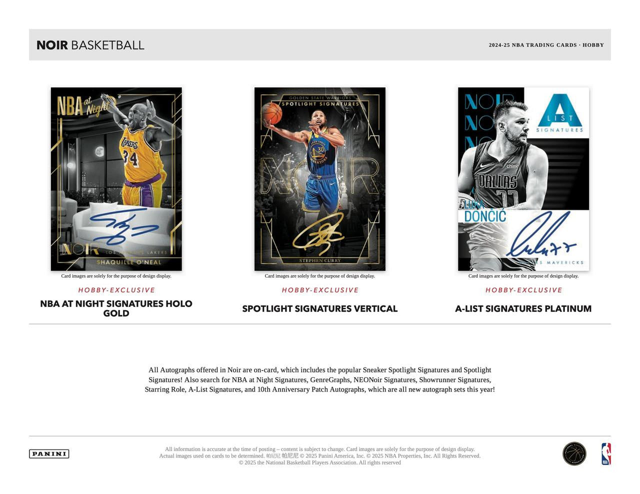 2024-25 Panini Noir Basketball Hobby Box
