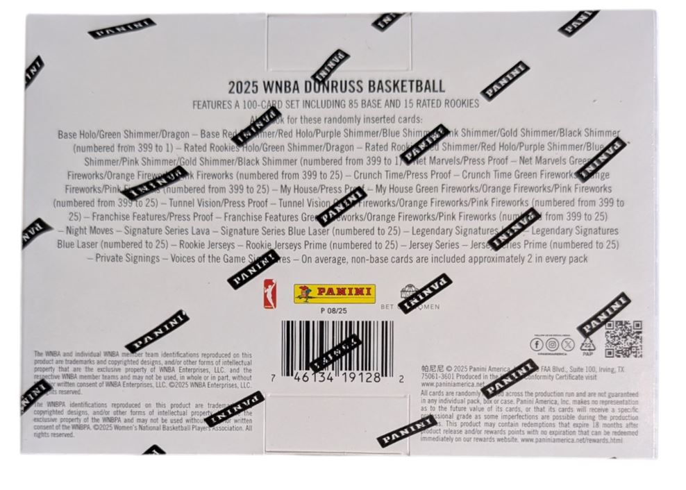 2025 Panini Donruss WNBA Basketball Mega Box