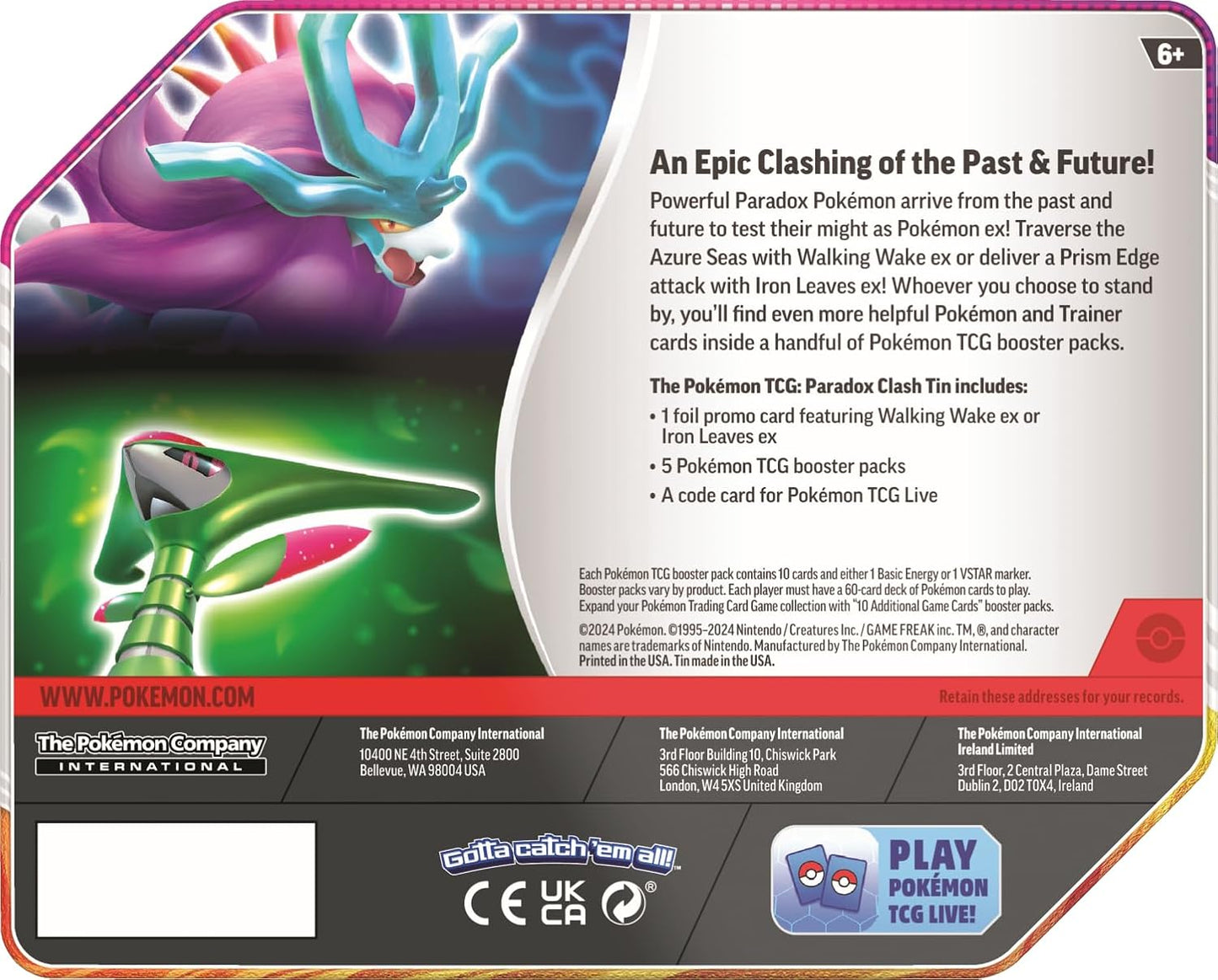 Pokemon TCG: Paradox Clash Tin Iron Leaves
