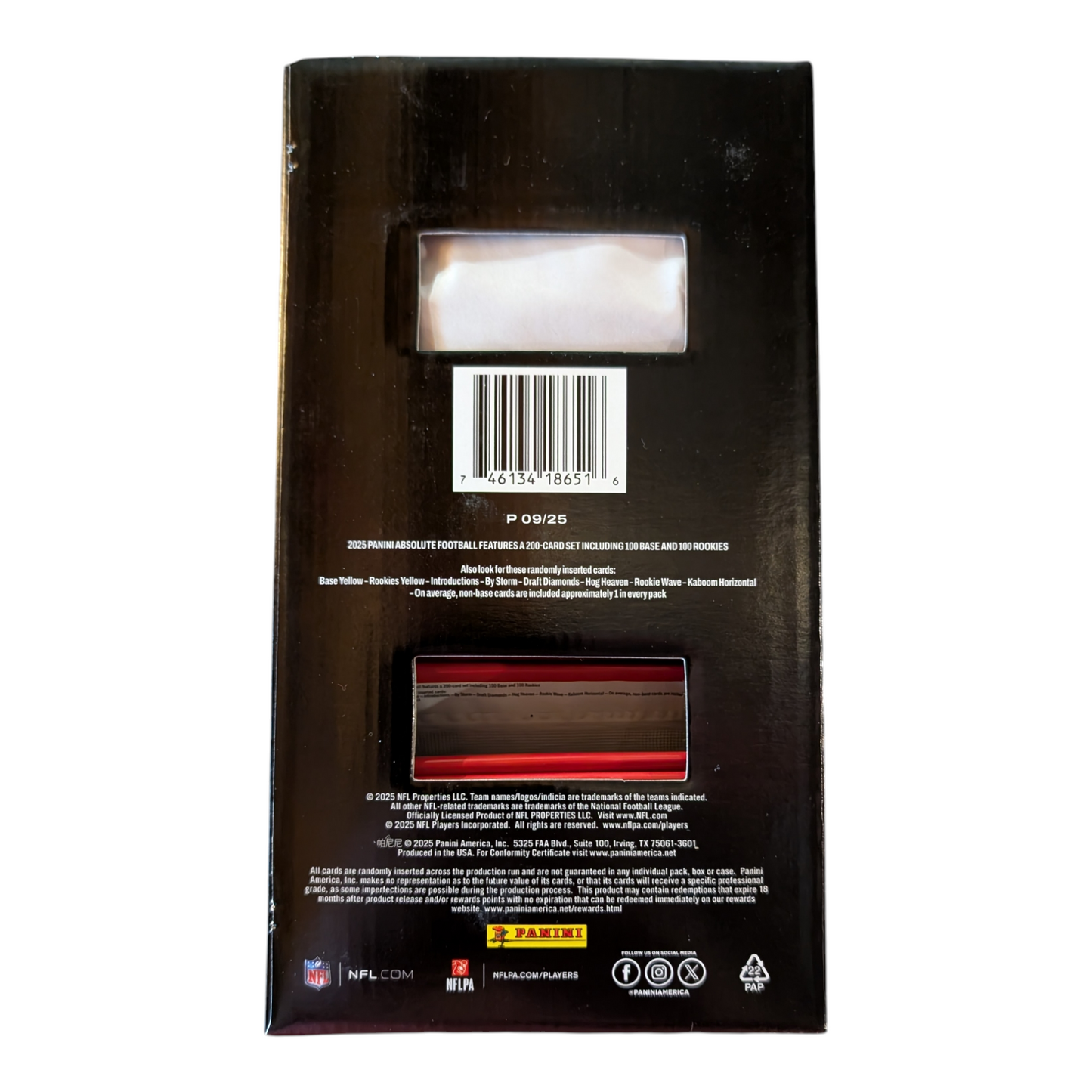 2025 Panini Absolute Football Gravity Feed Box