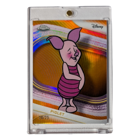 2025 Topps Chrome Disney Card # 144 Piglet Orange #'d 20/25