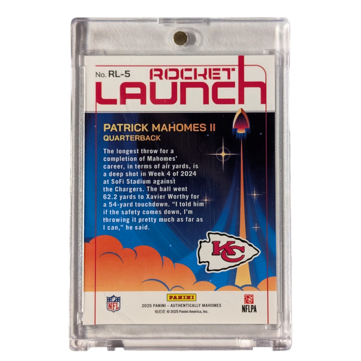 2025 Panini Icon Collection Patrick Mahomes Rocket Launch