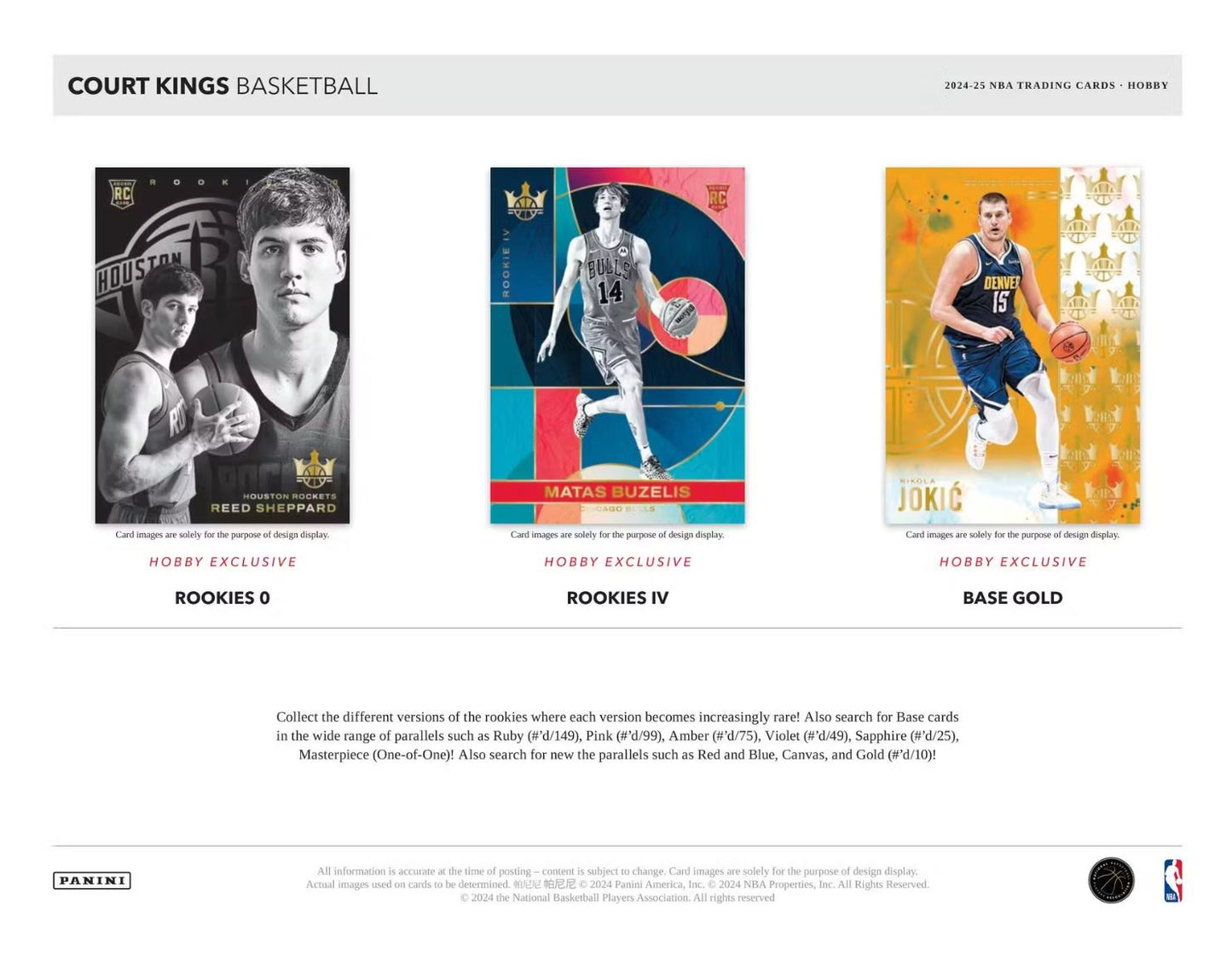 2024-25 Panini Court Kings Basketball Hobby Box