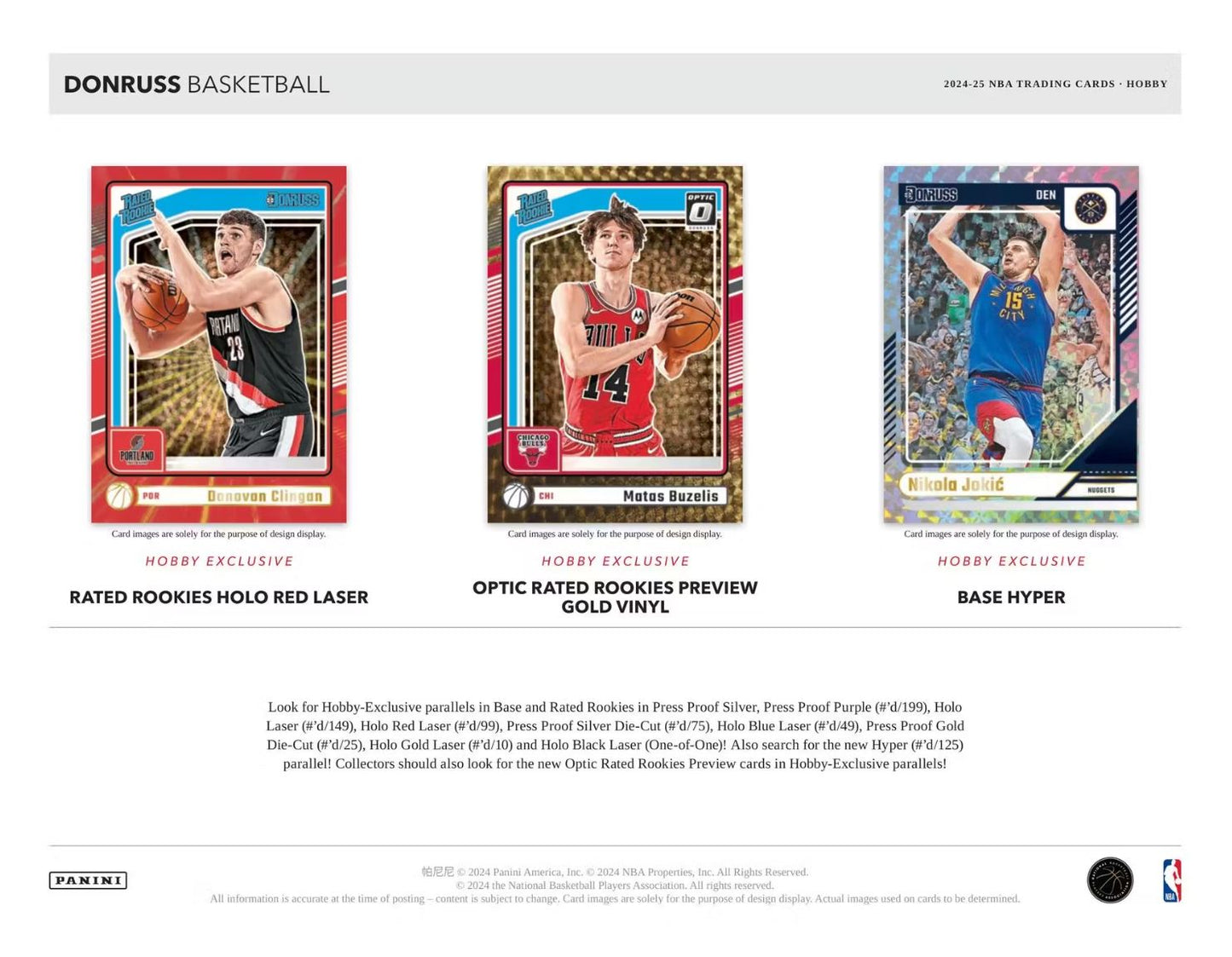 2024-25 Panini Donruss Basketball Hobby Box