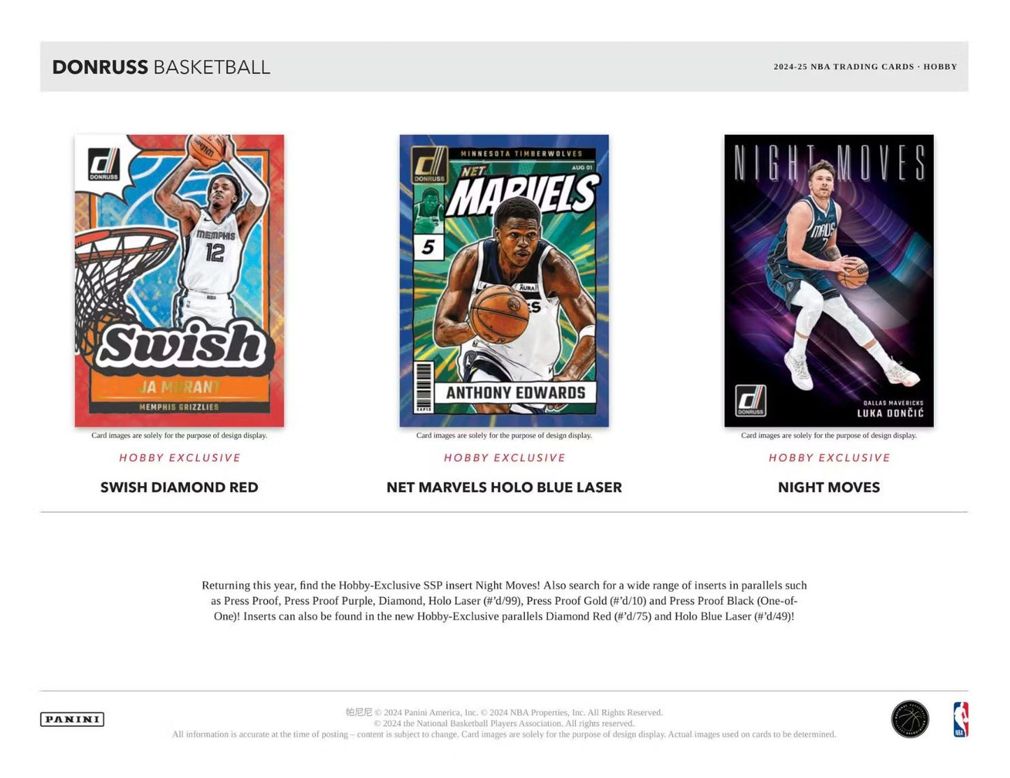 2024-25 Panini Donruss Basketball Hobby Box