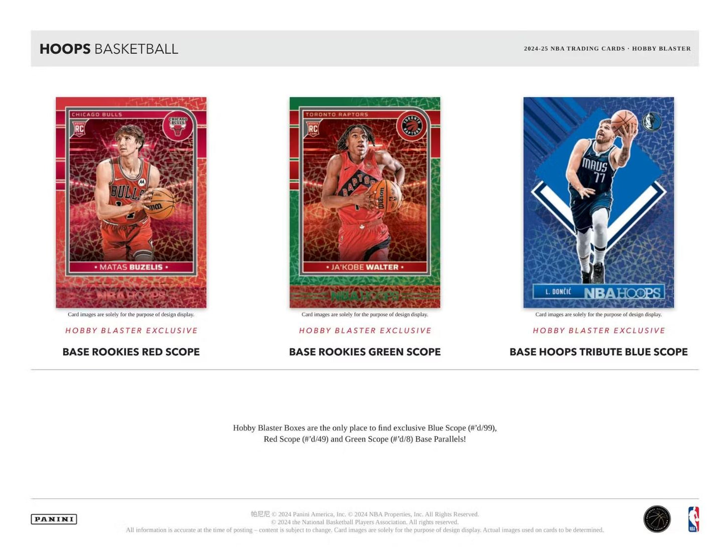 2024-25 Panini Hoops Basketball Hobby Blaster Box