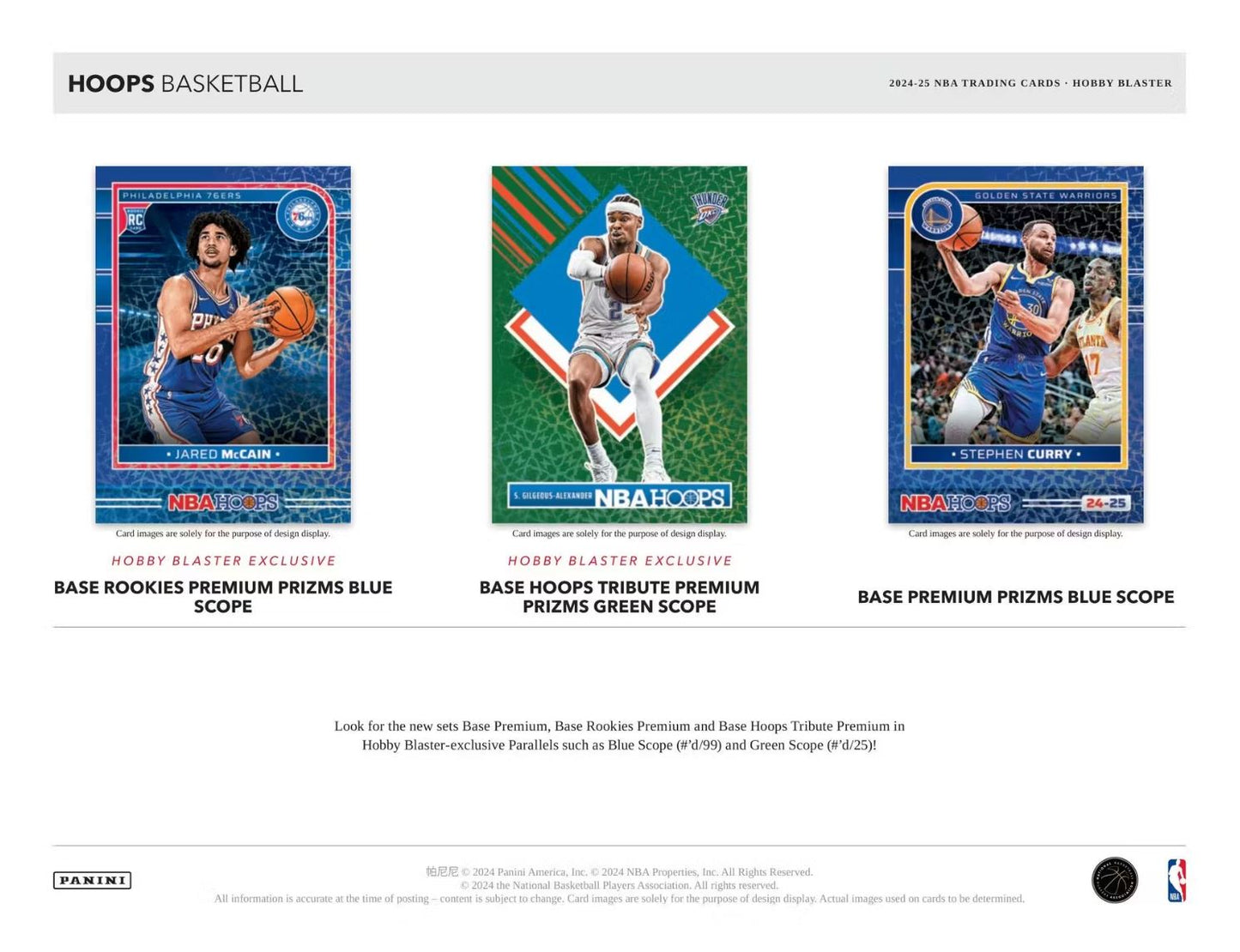 2024-25 Panini Hoops Basketball Hobby Blaster Box