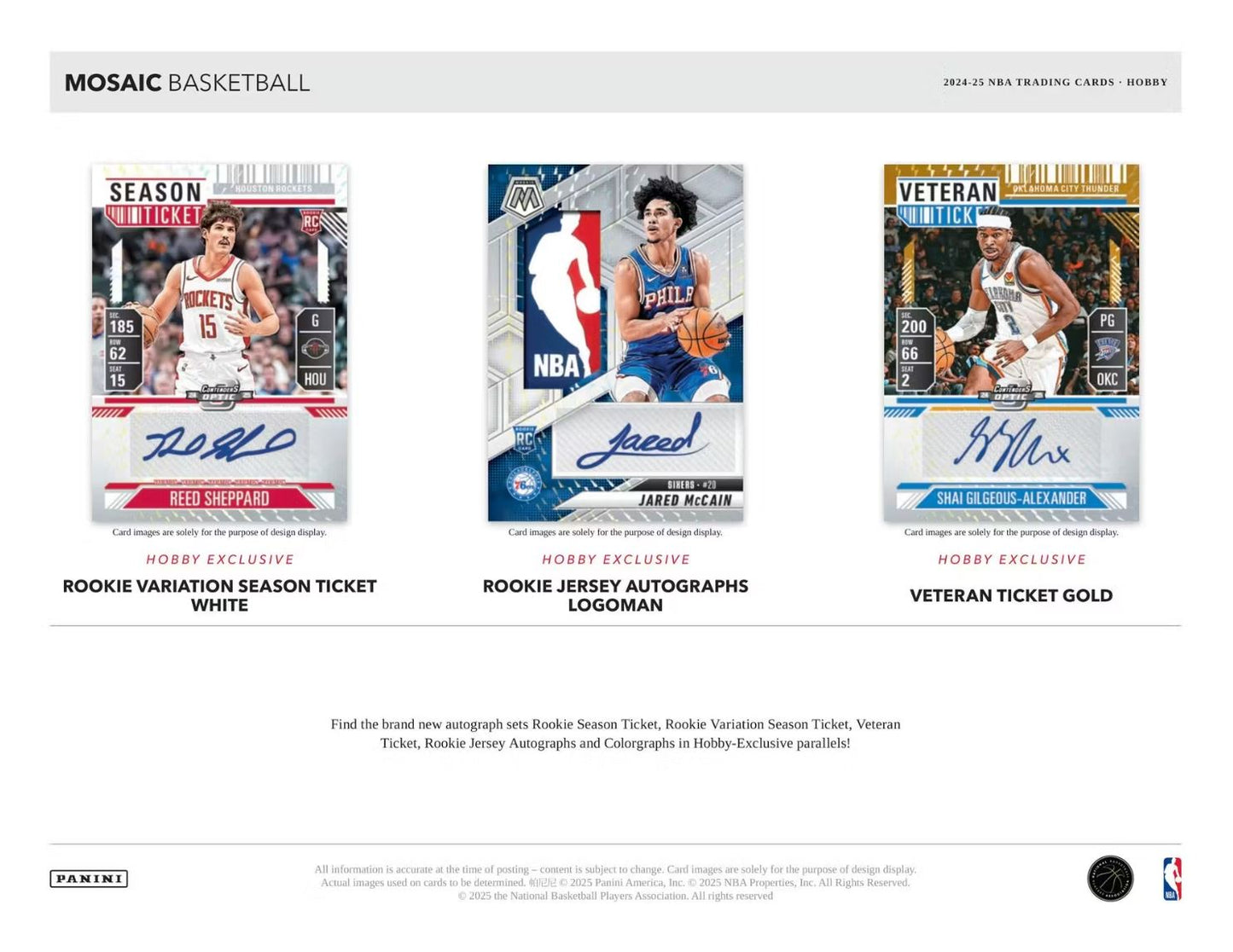 2024-25 Panini Mosaic Basketball Hobby Box