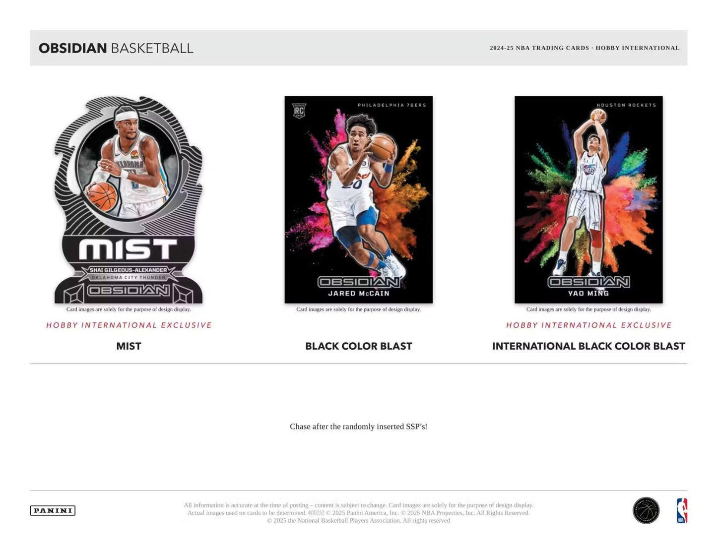 2024-25 Panini Obsidian Basketball International Hobby Box
