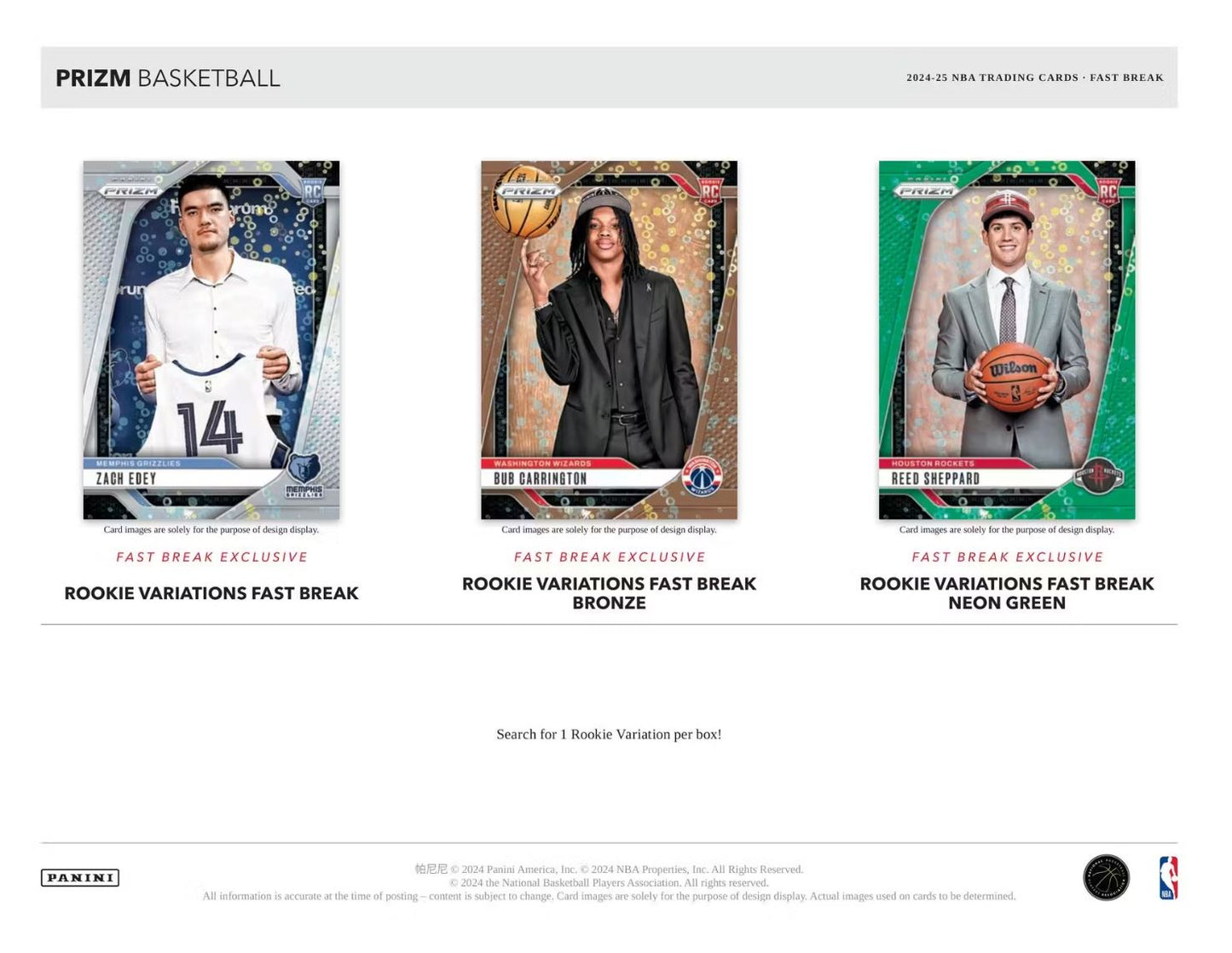 2024-25 Panini Prizm Basketball Fast Break Box