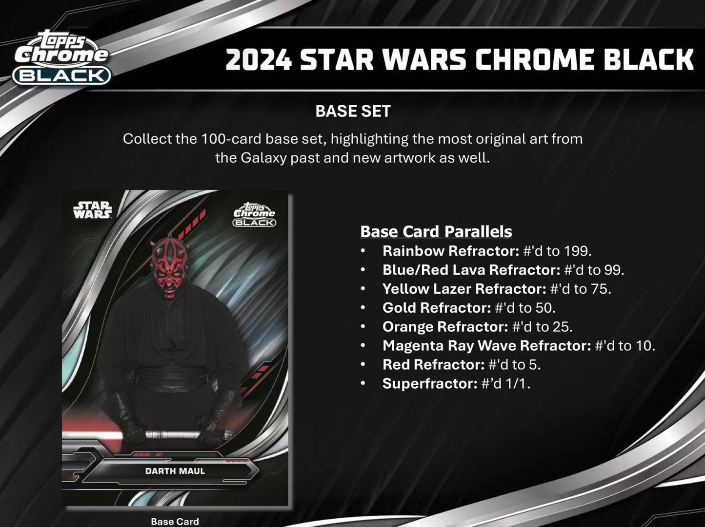 2024 Topps Chrome Black Star Wars Hobby Box