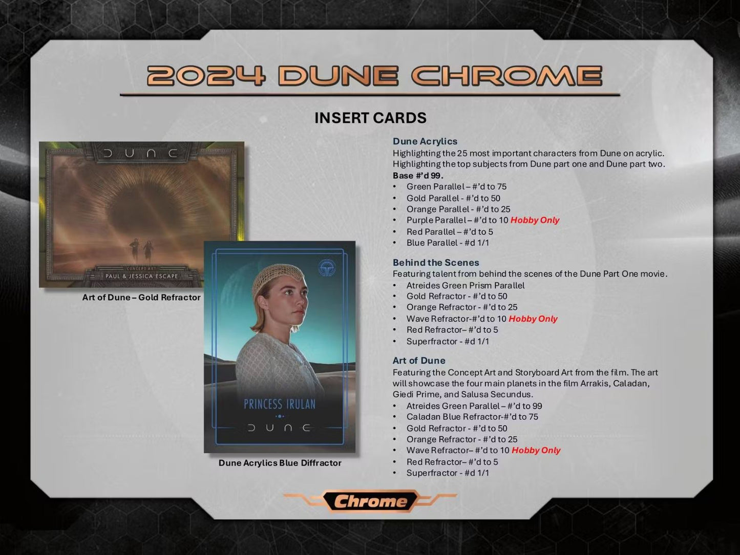 2024 Topps Dune Chrome Hobby Box
