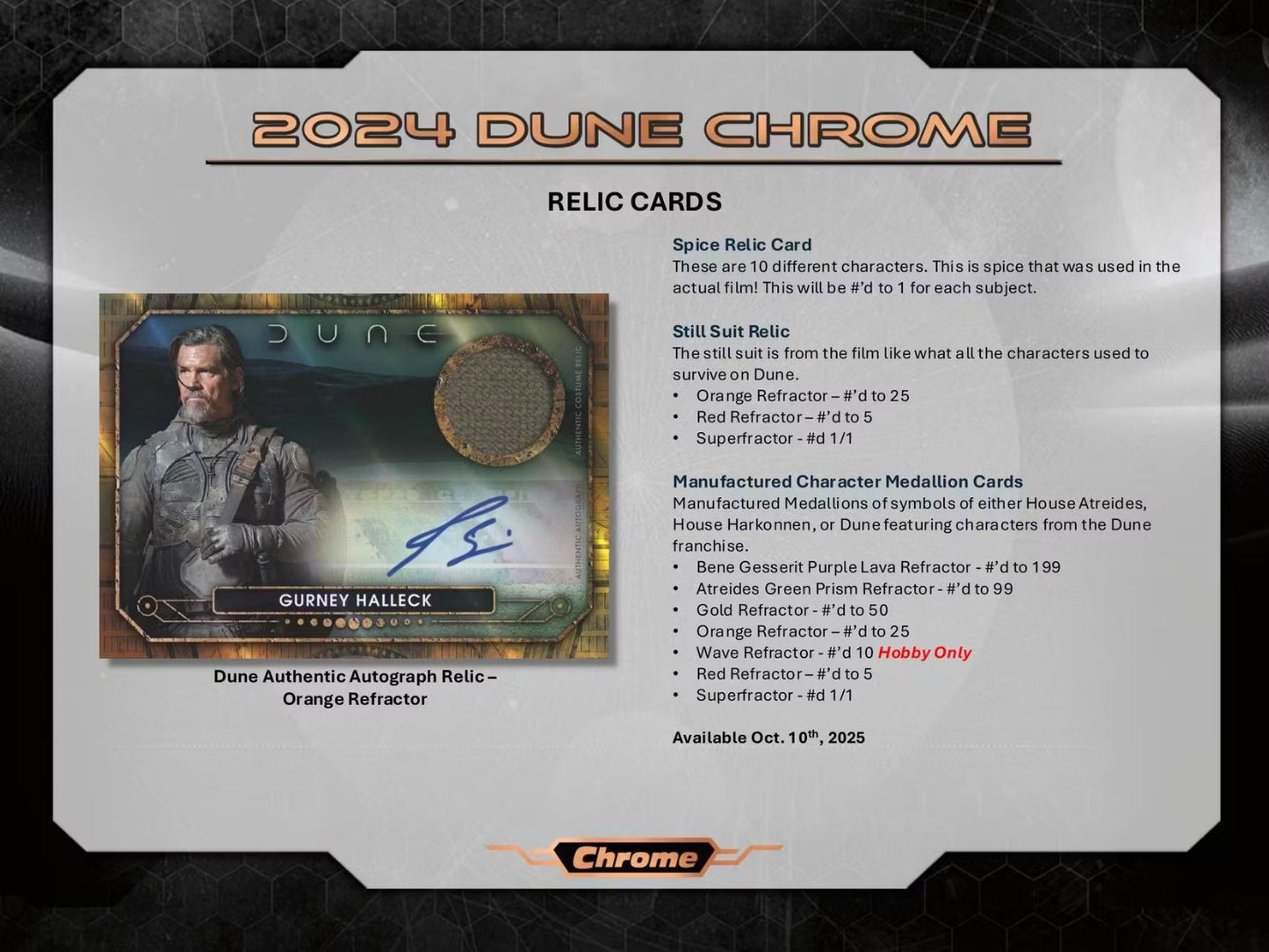 2024 Topps Dune Chrome Hobby Box