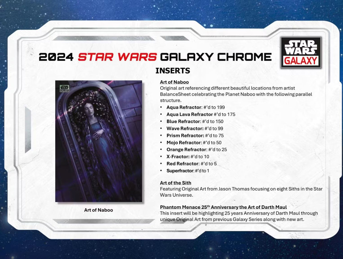 2024 Topps Star Wars Chrome Galaxy Hobby Box