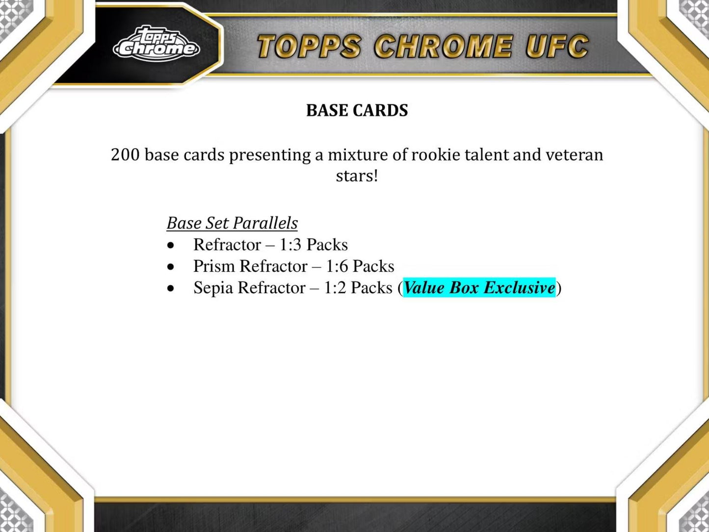 2024 Topps Chrome UFC Blaster Box