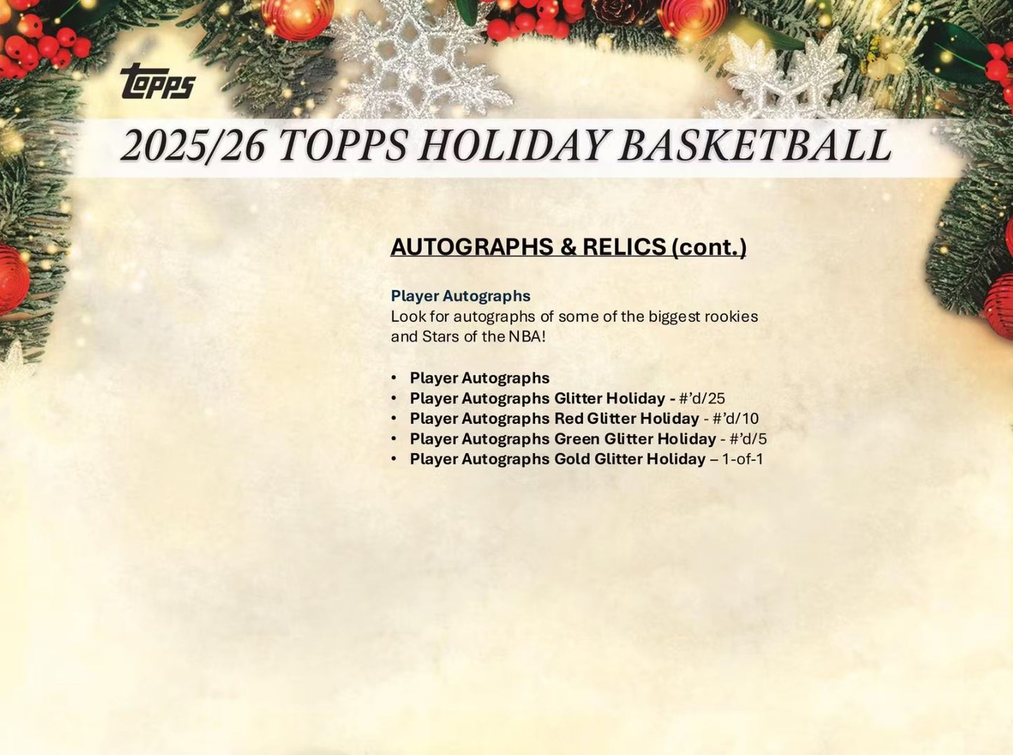 2025-26 Topps Basketball Holiday Mega Box