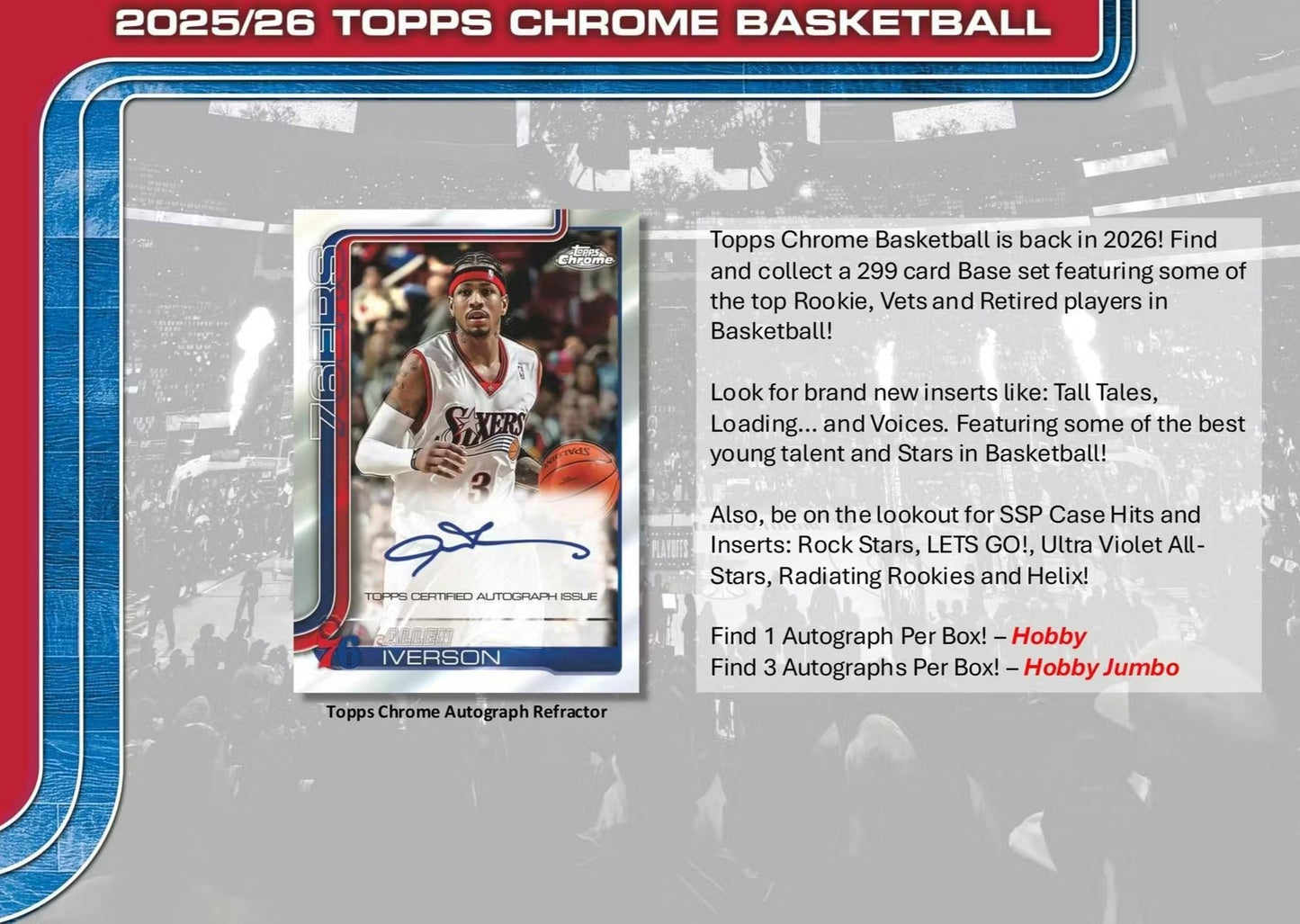 2025-26 Topps Chrome Basketball Hobby Box