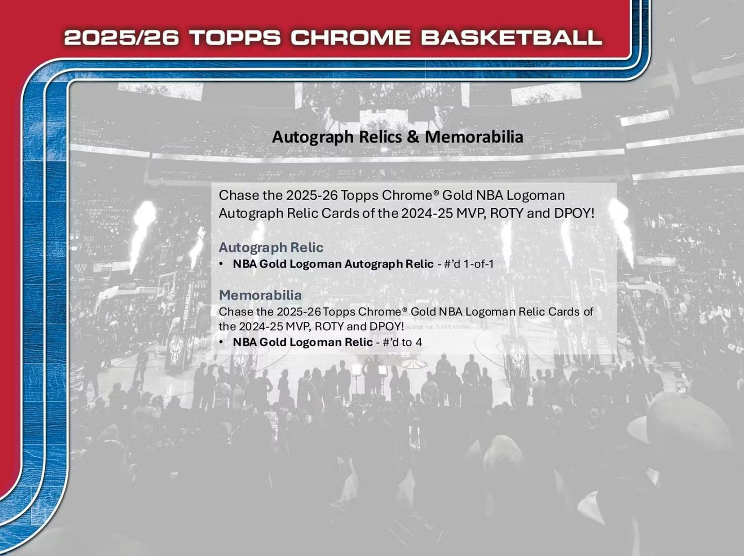 2025-26 Topps Chrome Basketball Mega Box