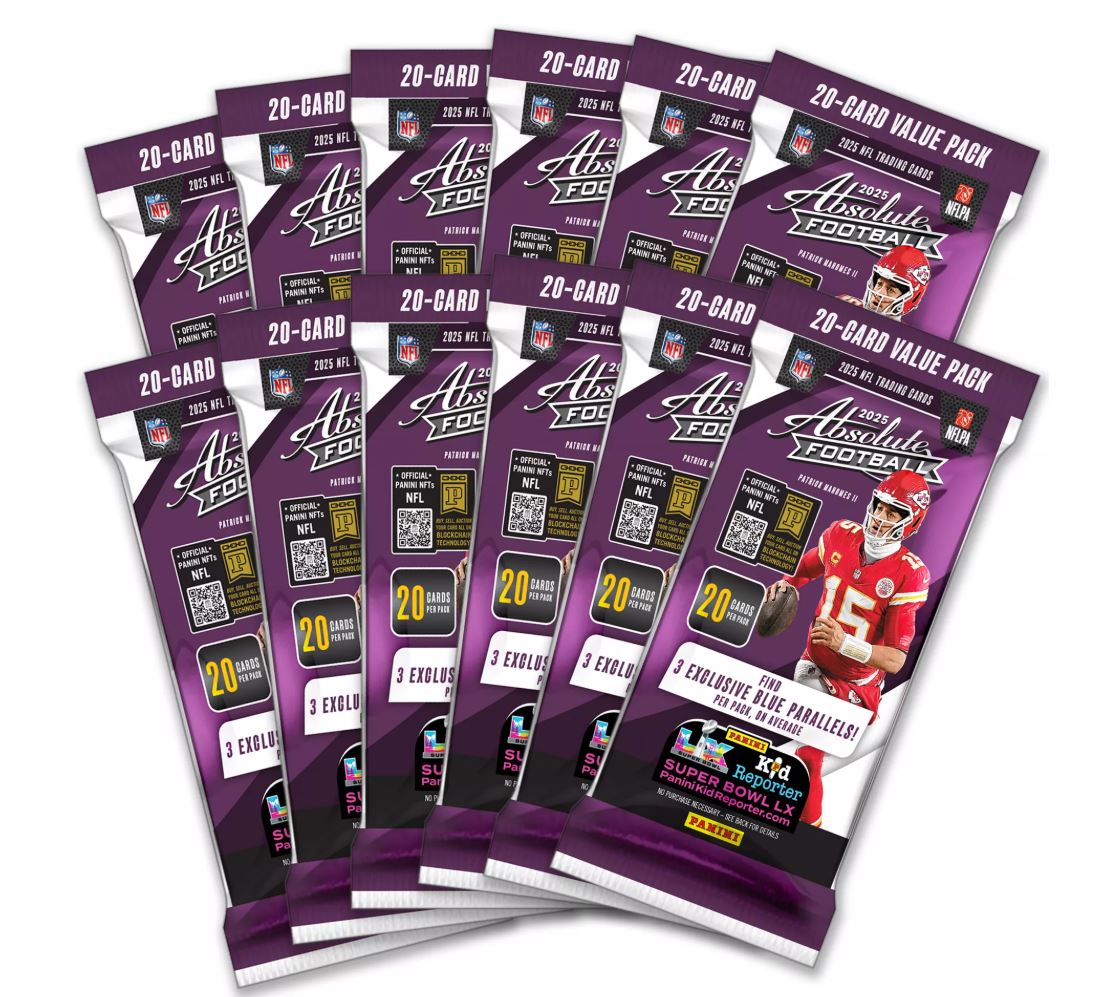 2025 Panini Absolute Football Value Pack Box (12 Packs)