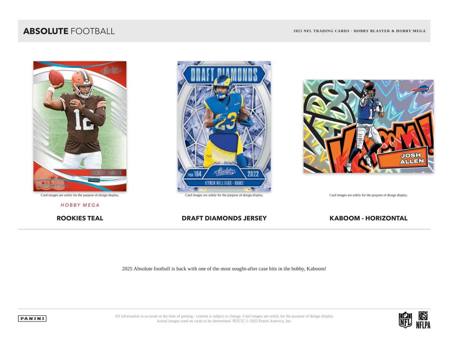 2025 Panini Absolute Football Hobby Mega Box