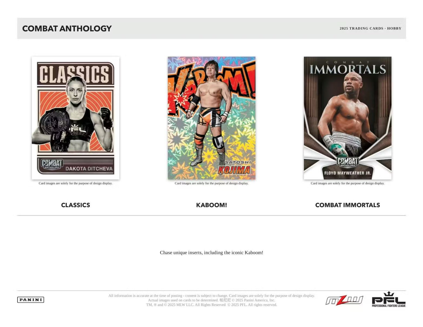 2025 Panini Combat Anthology Hobby Box