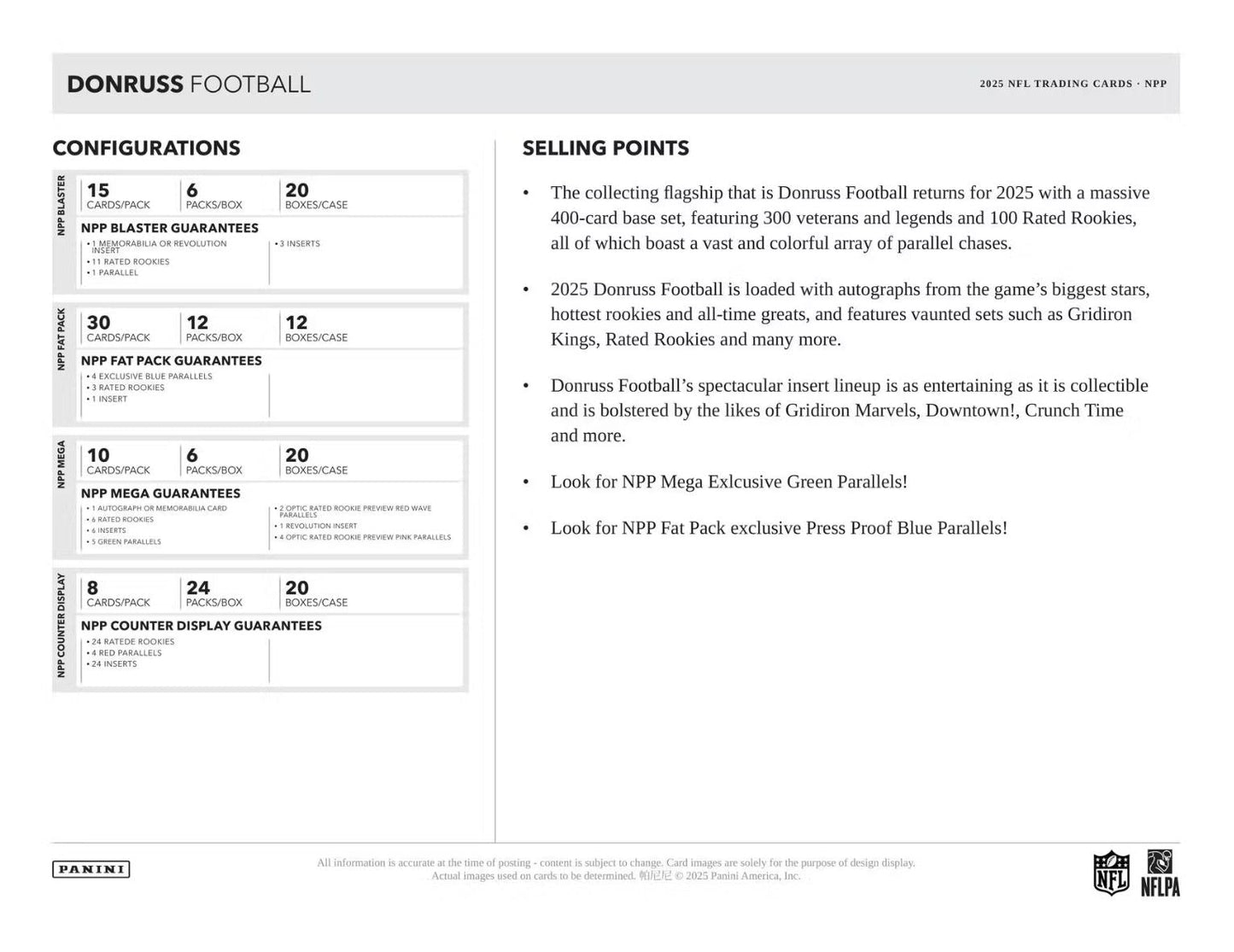 2025 Panini Donruss Football Mega Box