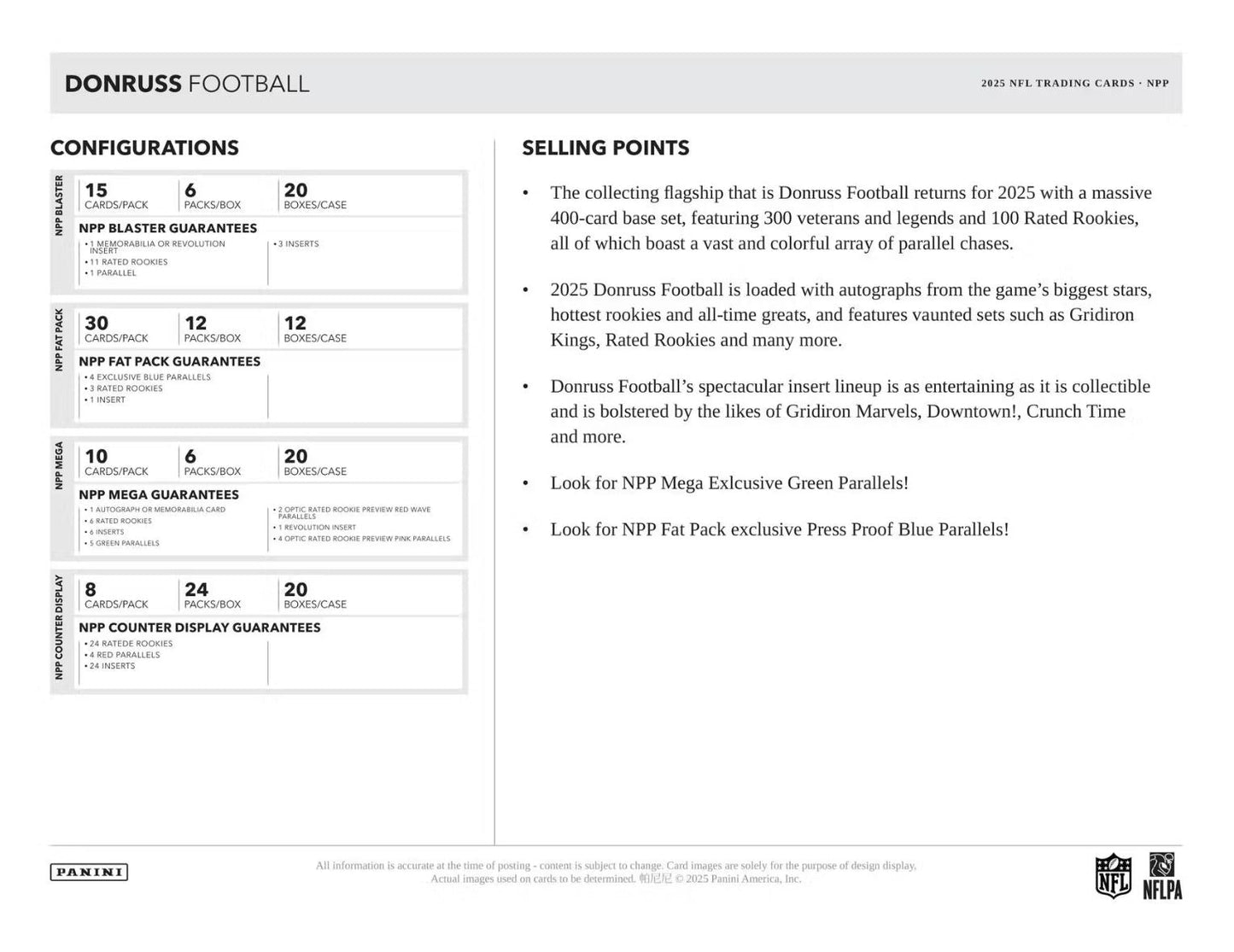 2025 Panini Donruss Football Retail Box (24 Packs)