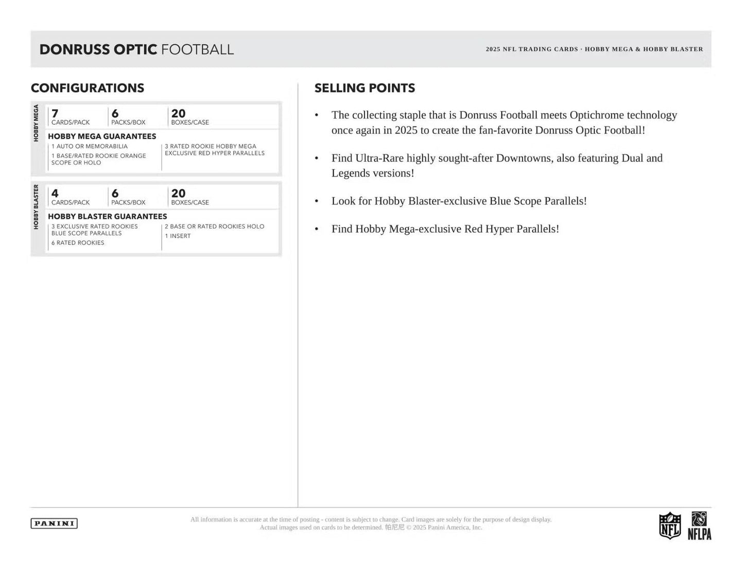2025 Panini Donruss Optic Football Hobby Mega Box (Red Hyper Parallels)