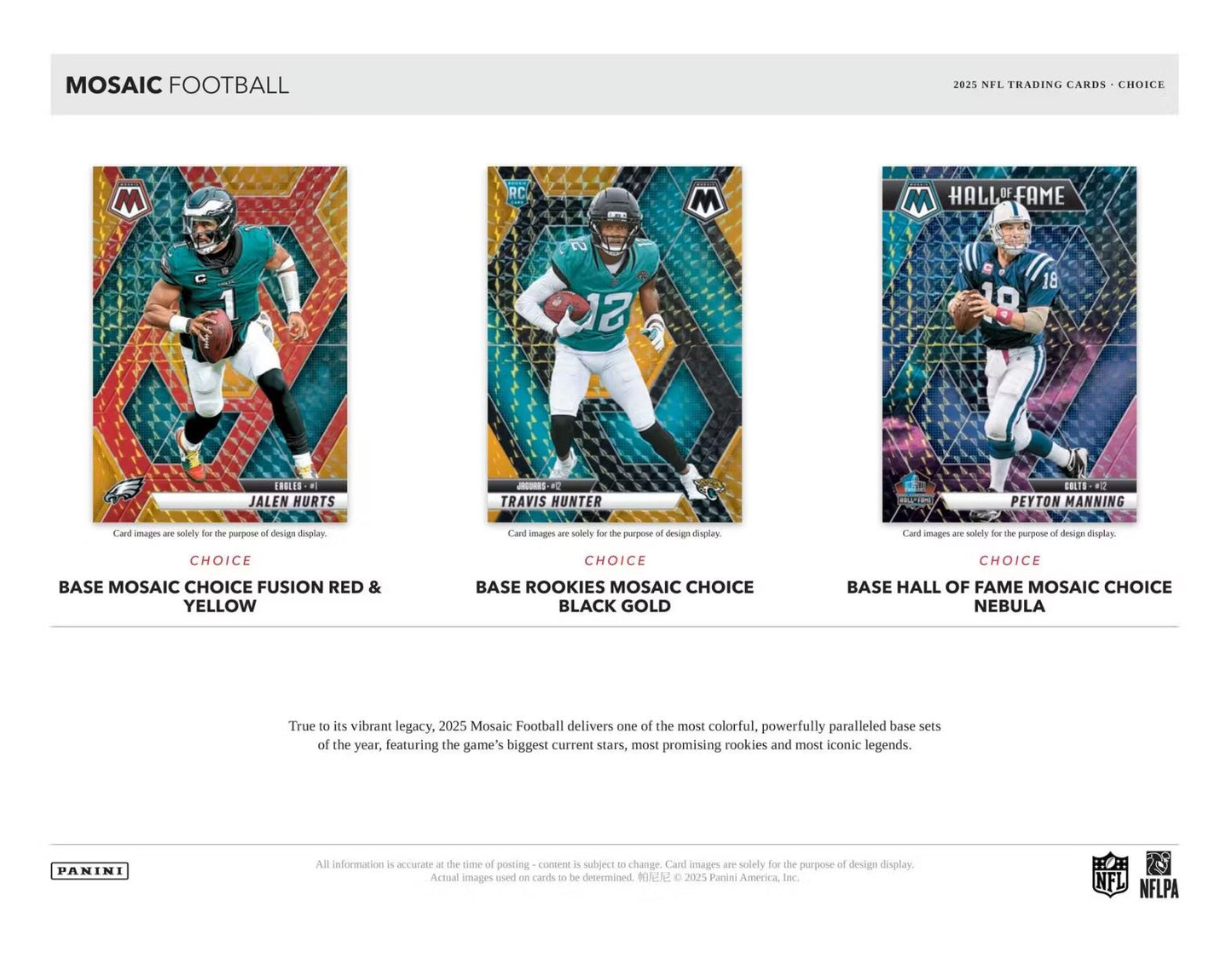2025 Panini Mosaic Football Choice Hobby Box