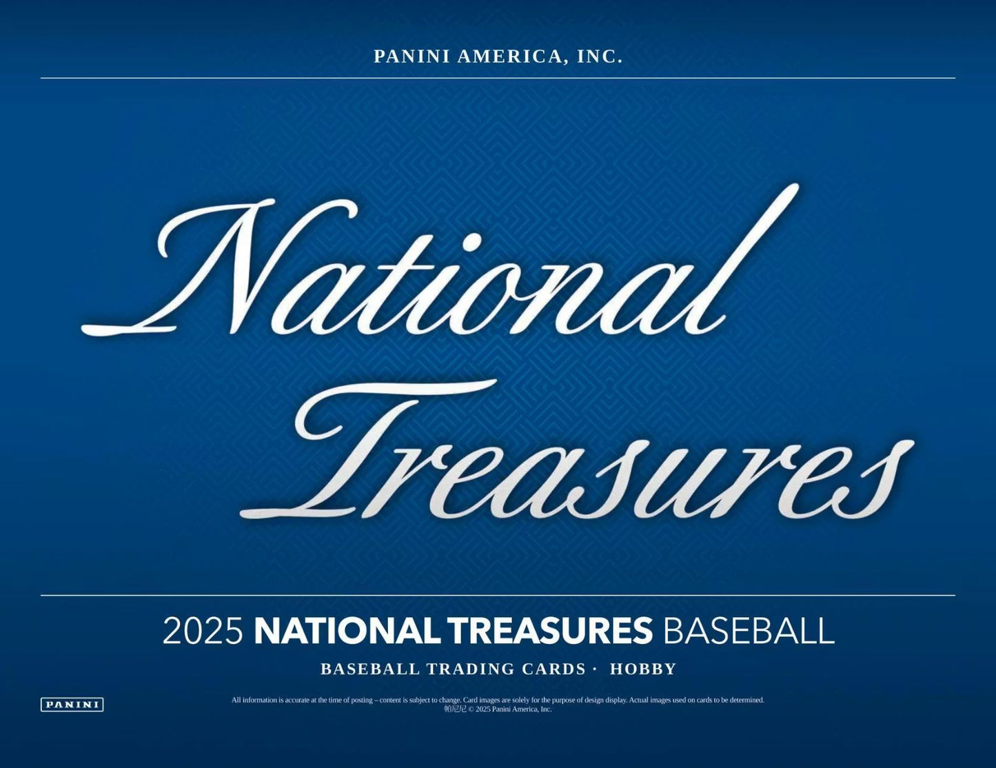 2025 Panini National Treasures Baseball Hobby Box