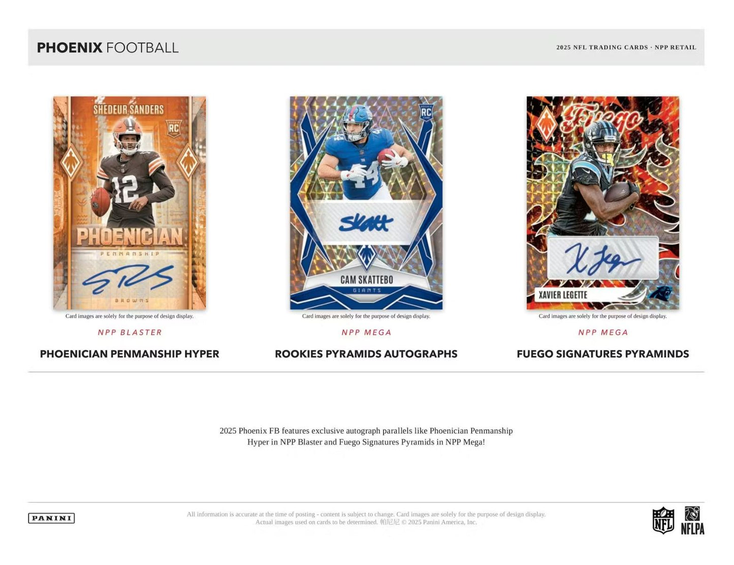2025 Panini Phoenix Football Mega Box