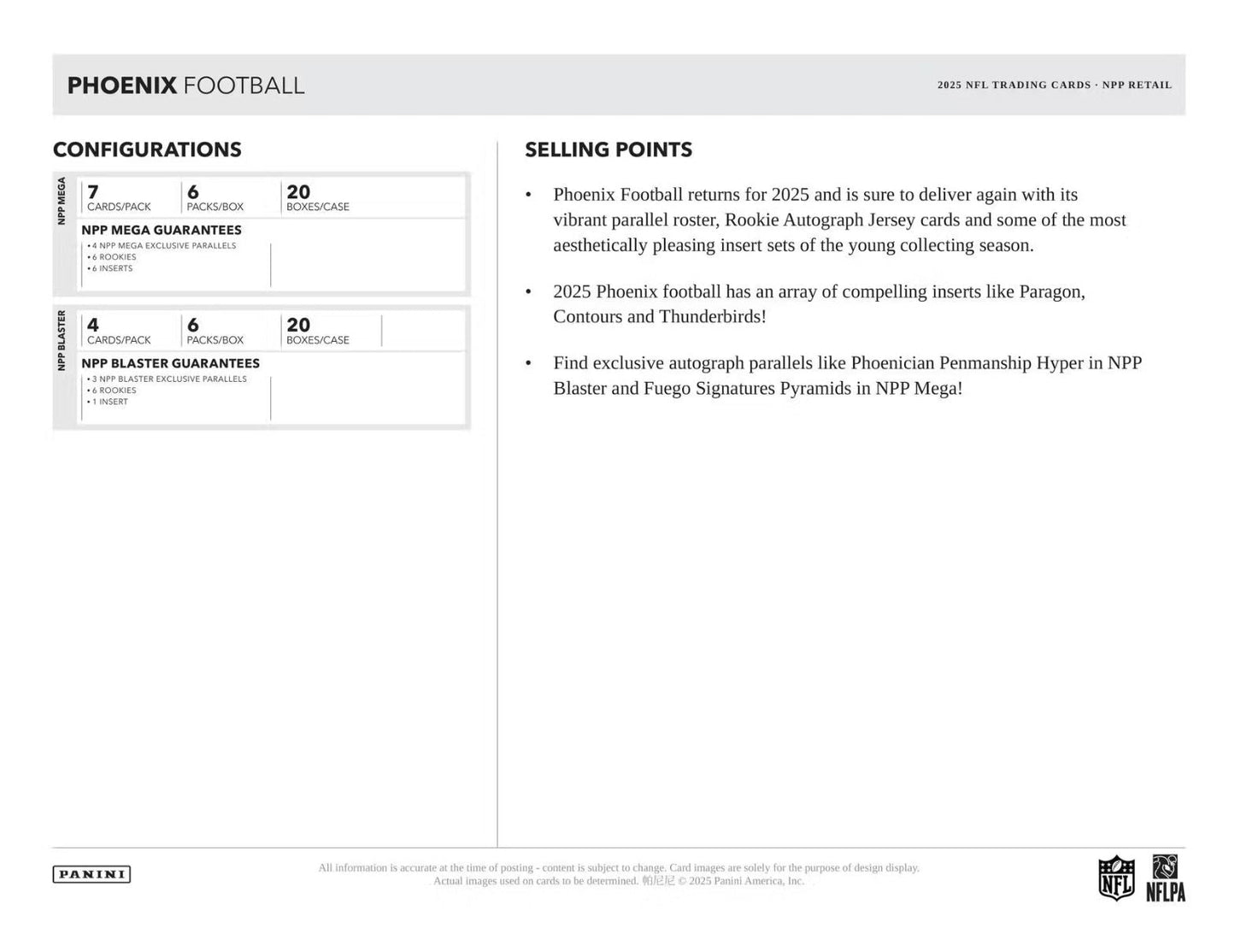 2025 Panini Phoenix Football Mega Box