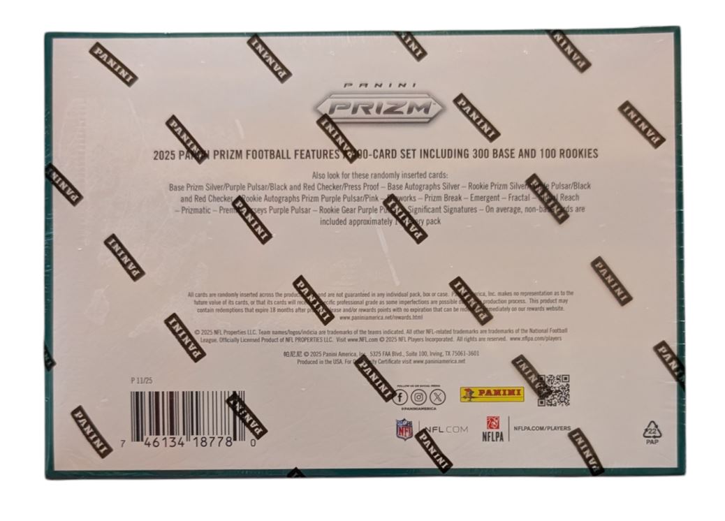 2025 Panini Prizm Football Hobby Mega Box (Purple Pulsar Prizm's)