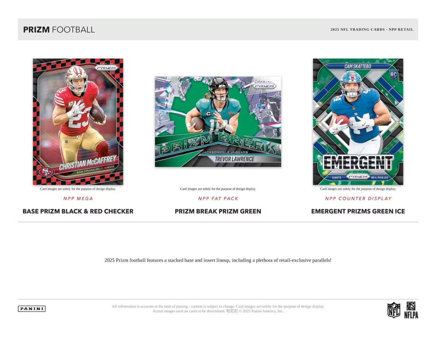 2025 Panini Prizm Football Mega Box (Neon Green Pulsar Prizm's)
