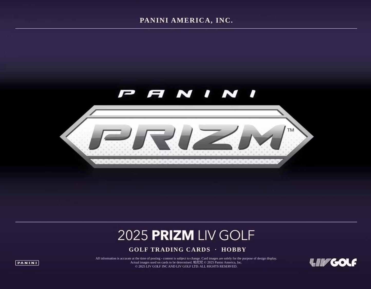 2025 Panini Prizm LIV Golf Hobby Box