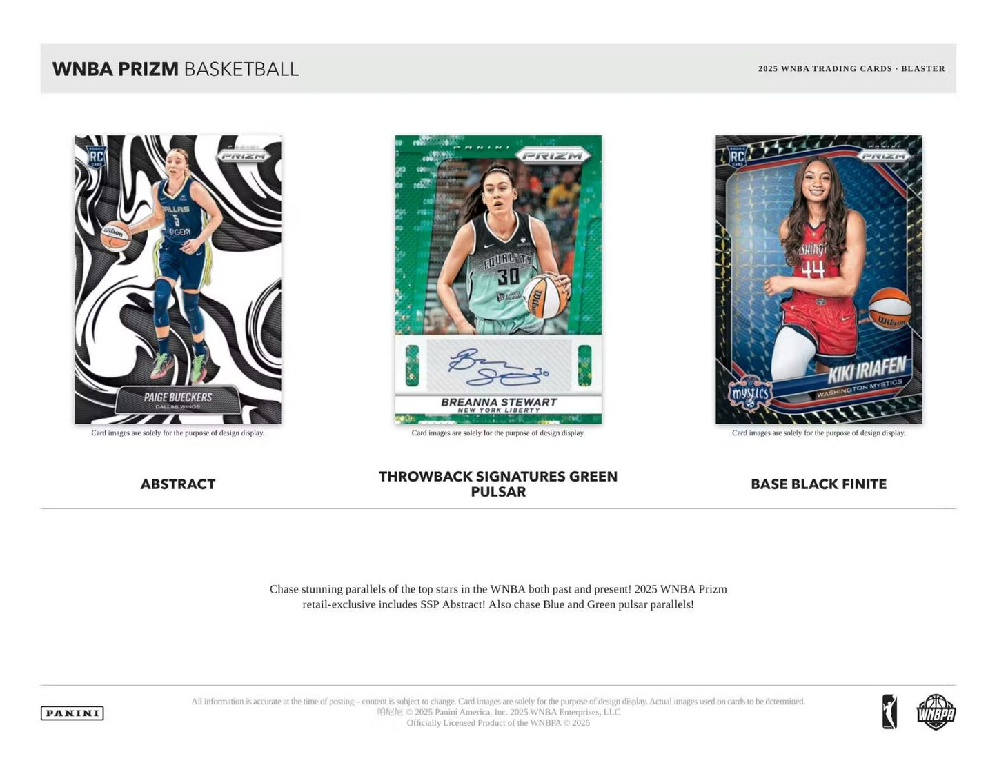 2025 Panini Prizm WNBA Basketball Blaster Box (Ice Prizm's)