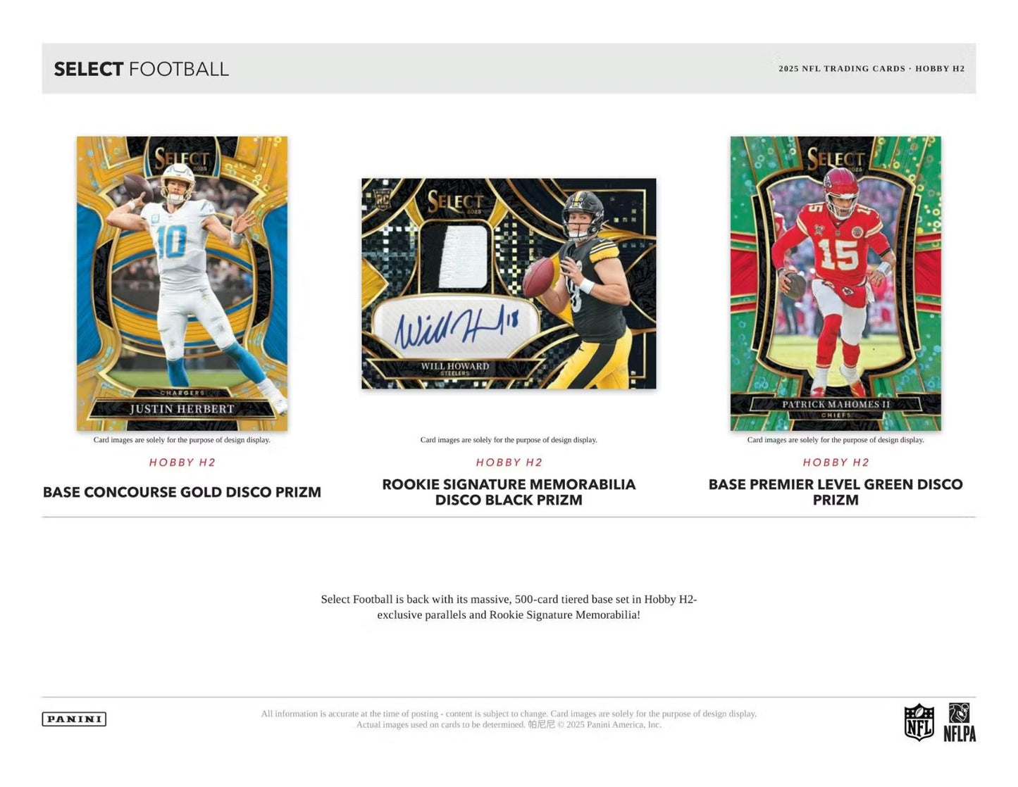 2025 Panini Select Football Hobby H2 Box