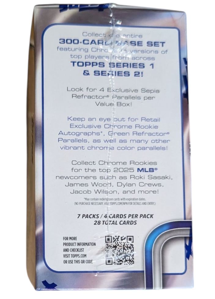 2025 Topps Chrome Baseball Blaster Box
