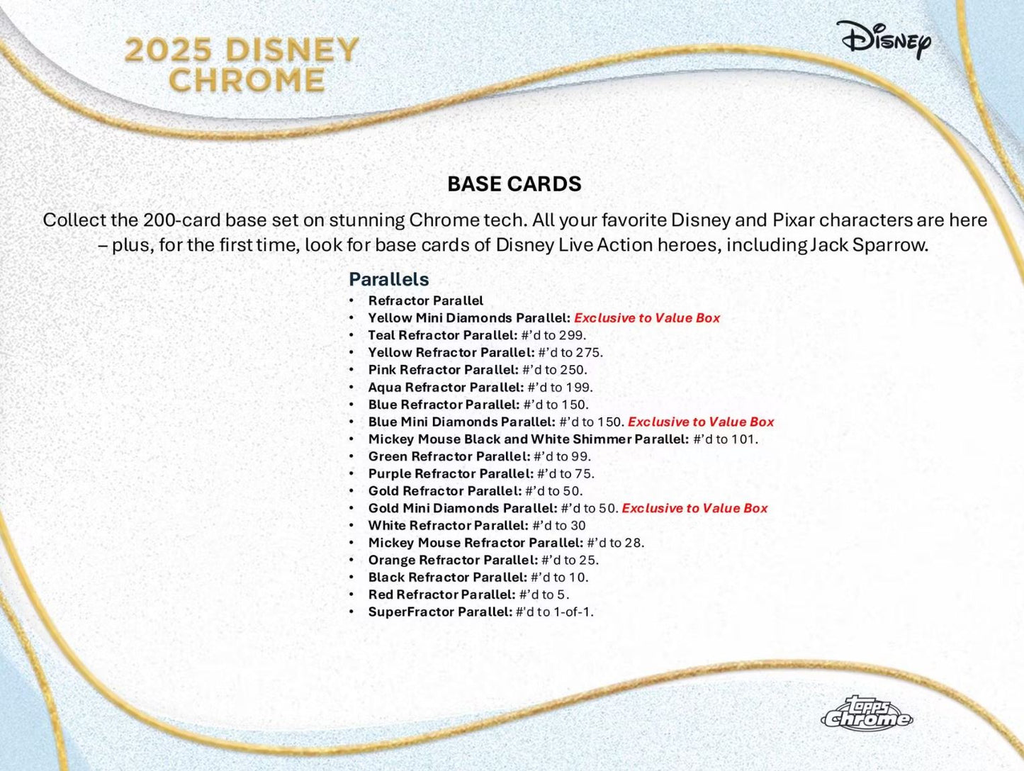 2025 Topps Chrome Disney Blaster Box