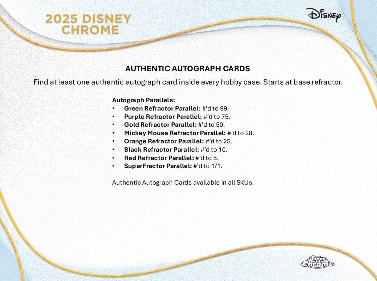 2025 Topps Chrome Disney Mega Box