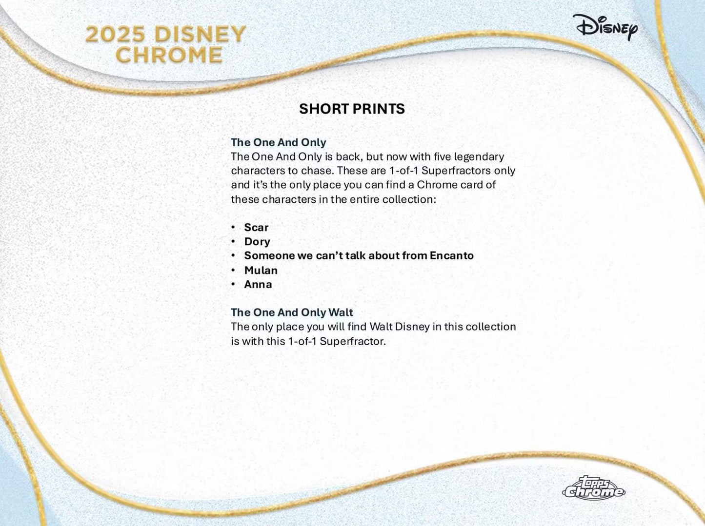 2025 Topps Chrome Disney Mega Box