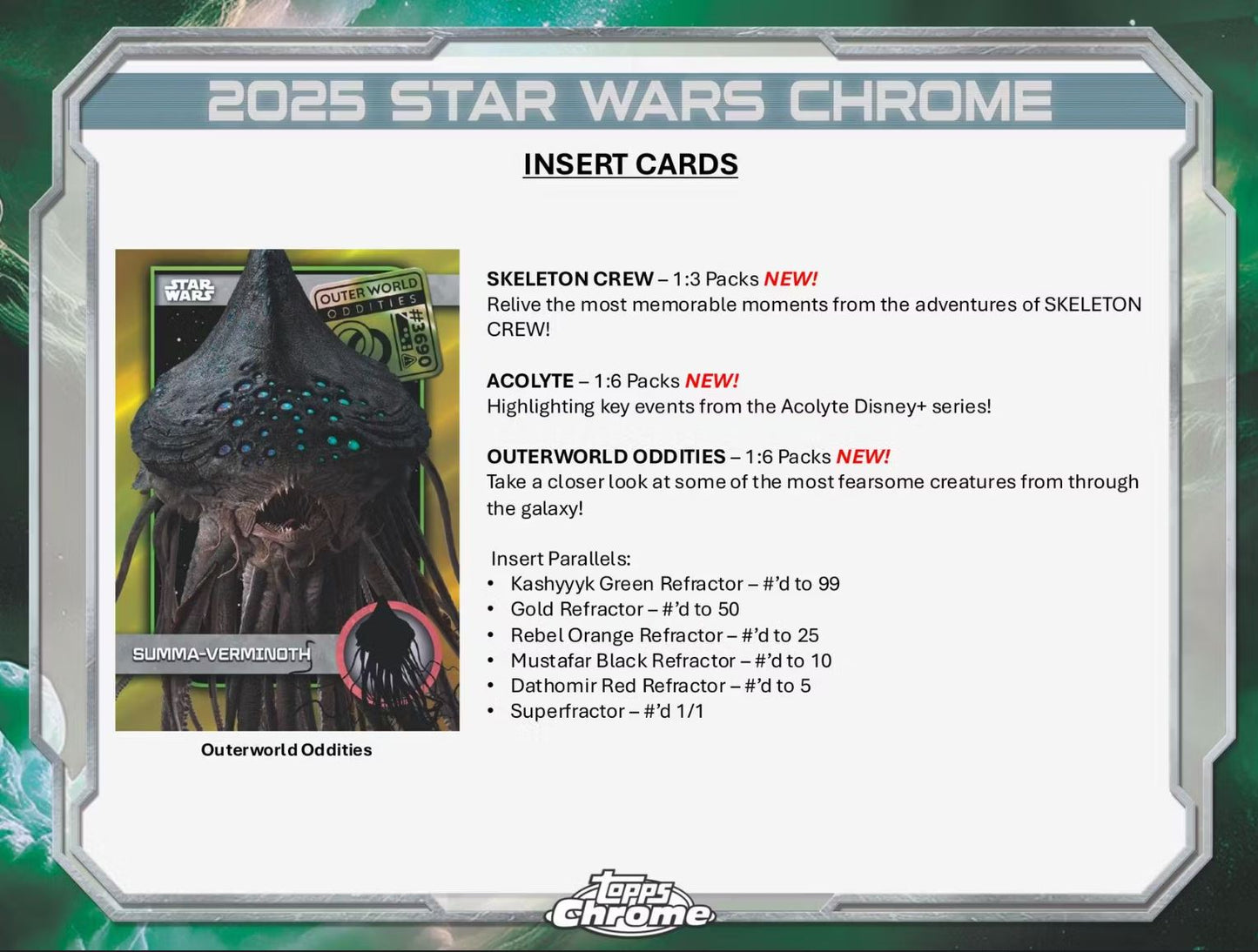 2025 Topps Chrome Star Wars Hobby Box