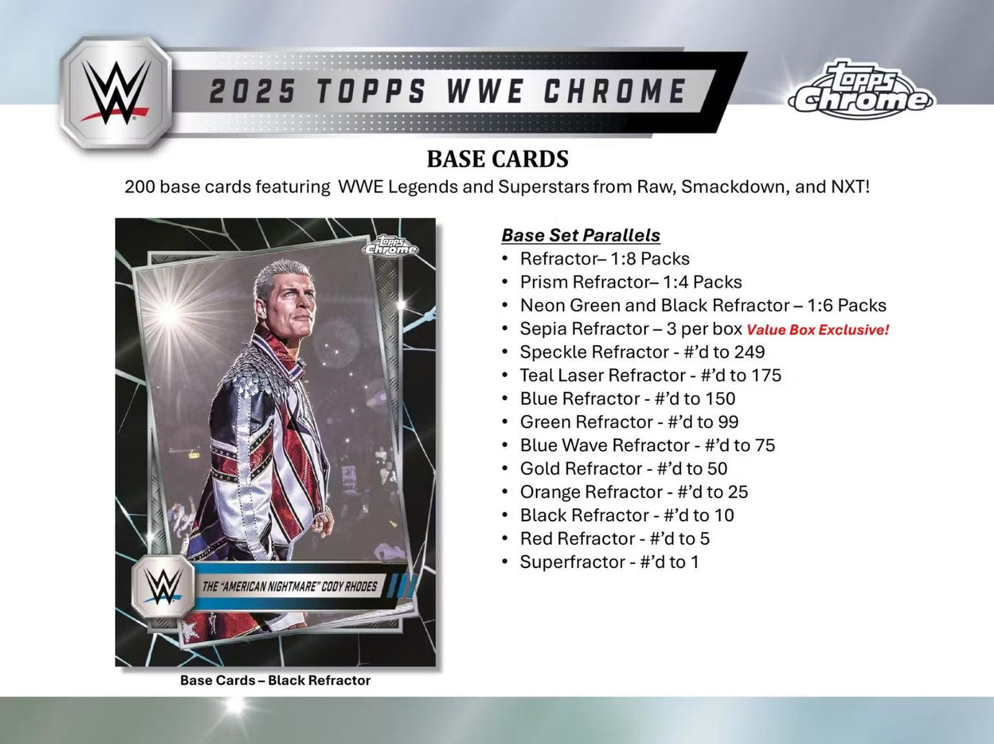 2025 Topps Chrome WWE Blaster Box