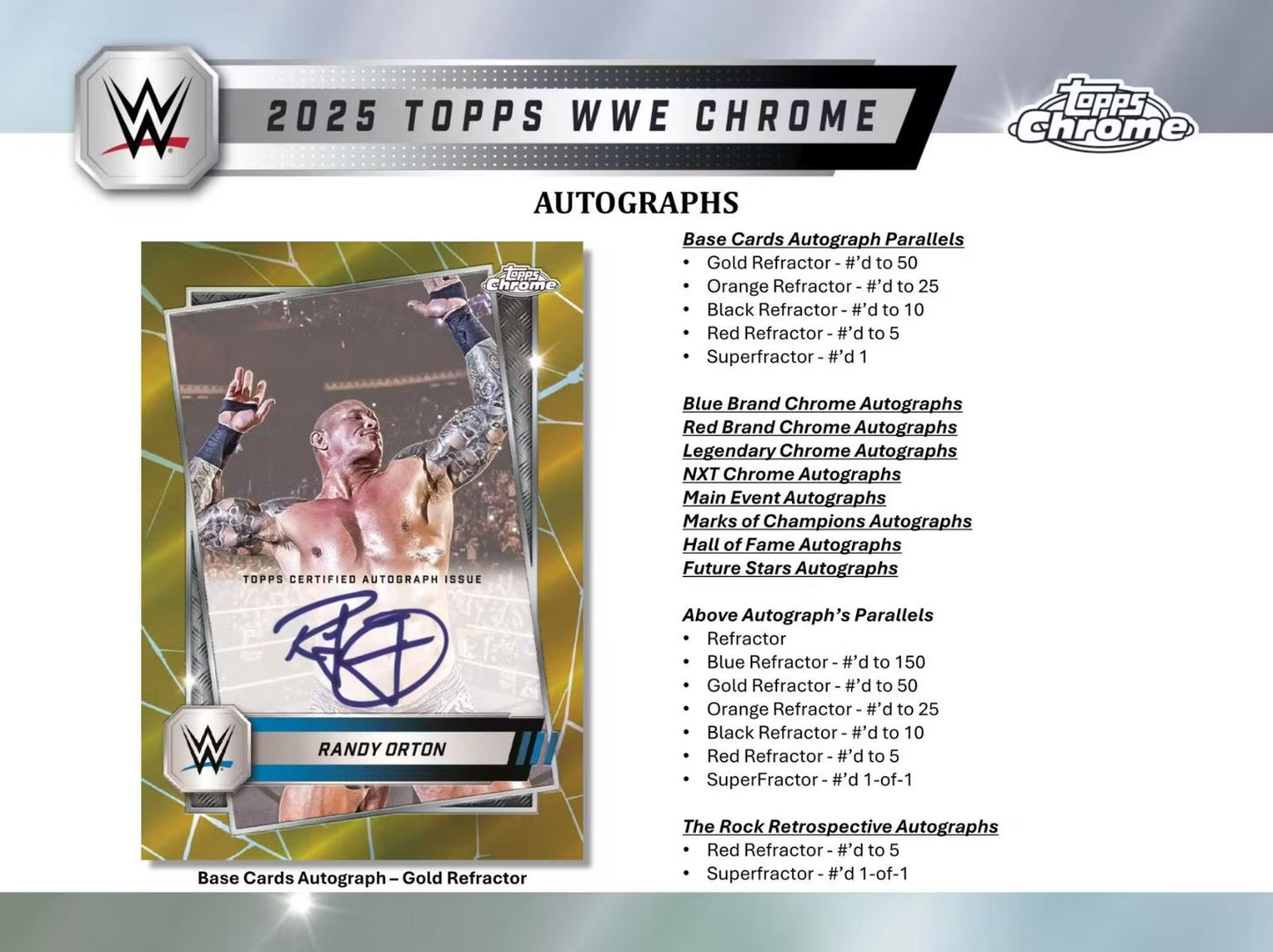 2025 Topps Chrome WWE Blaster Box