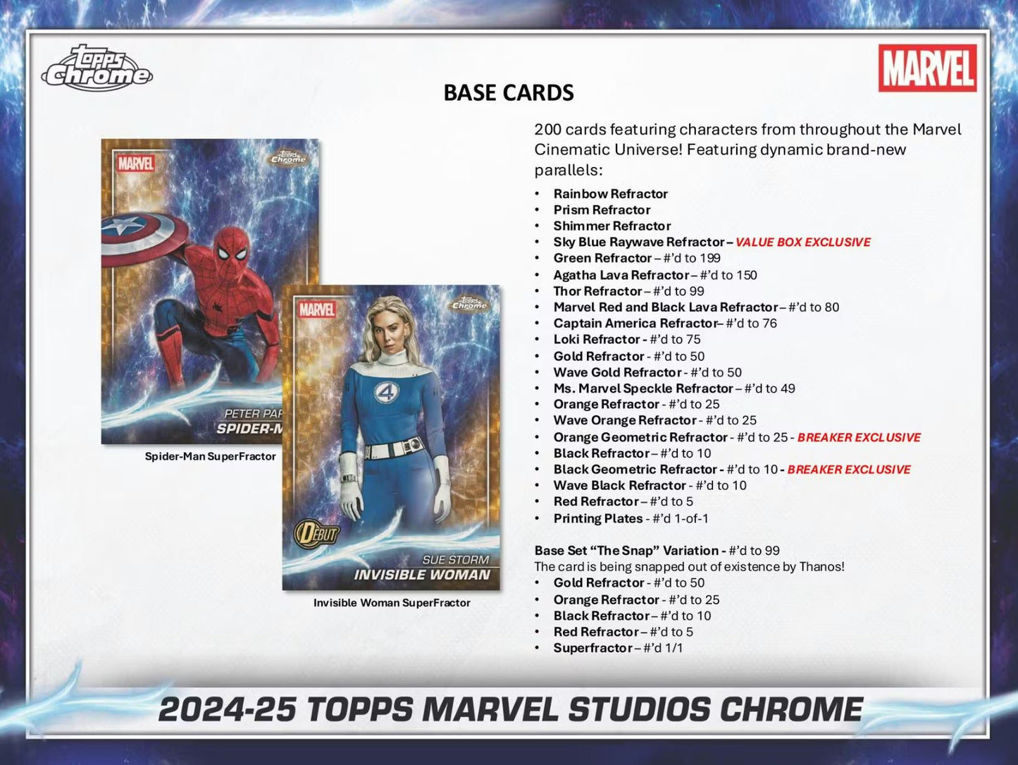 2025 Topps Chrome Marvel Studios Hobby Box