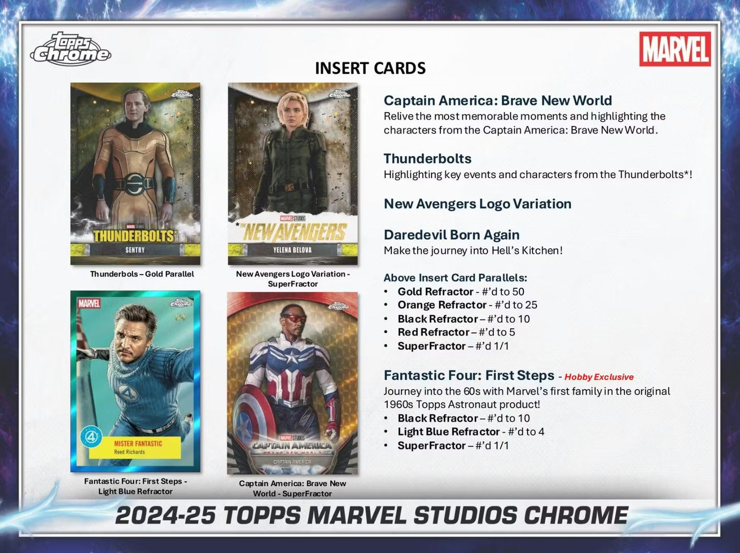 2025 Topps Chrome Marvel Studios Hobby Box