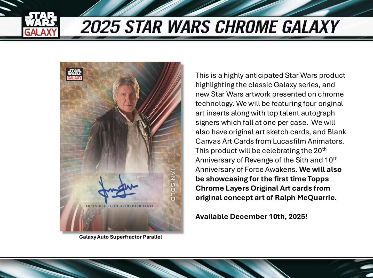 2025 Topps Star Wars Chrome Galaxy Hobby Box