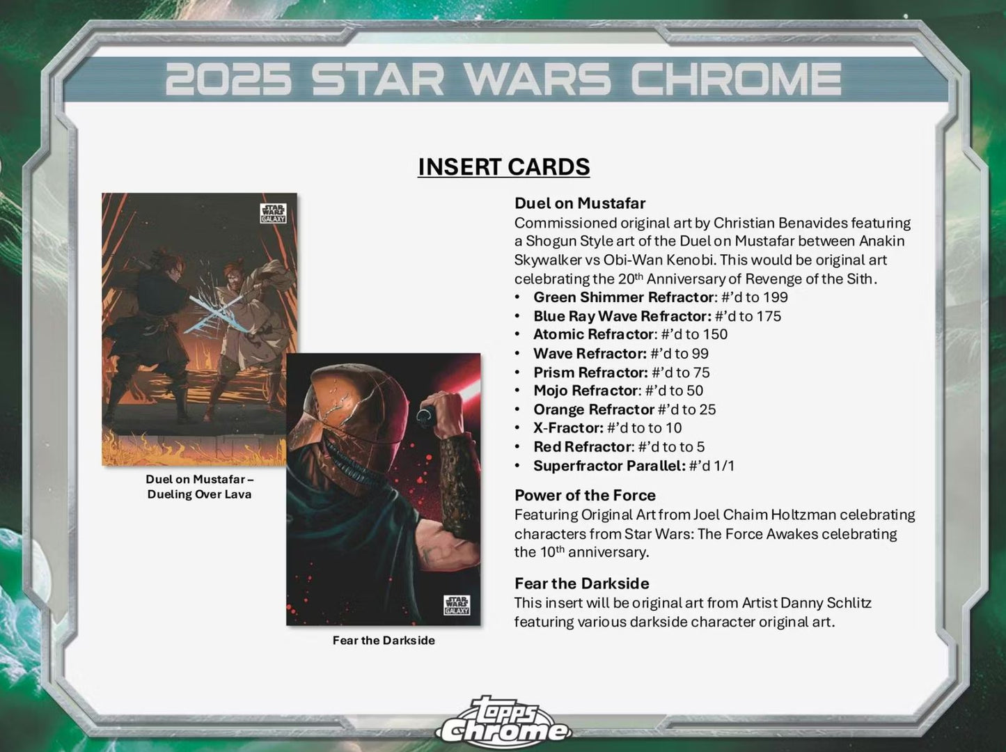 2025 Topps Star Wars Chrome Galaxy Hobby Box