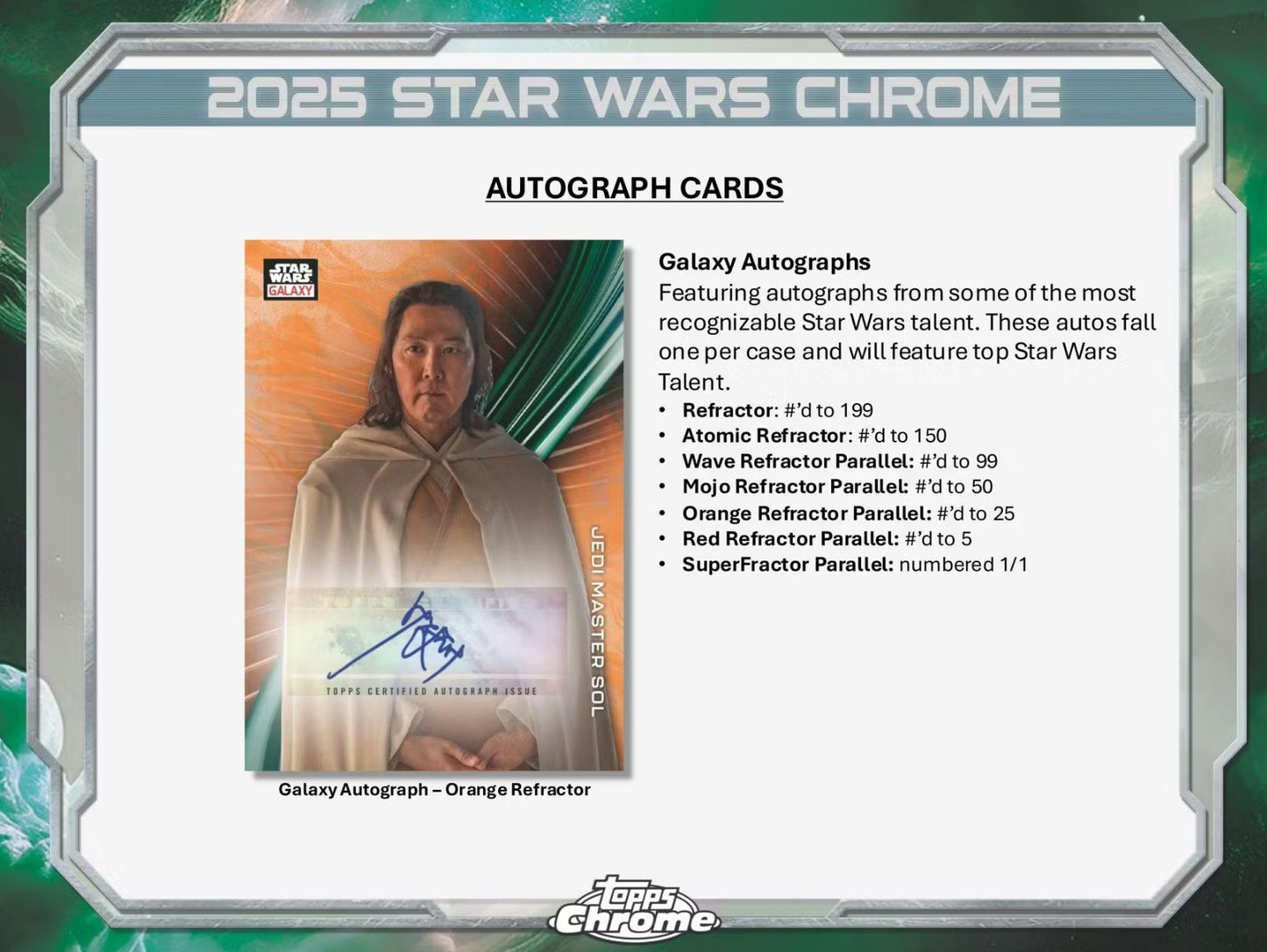 2025 Topps Star Wars Chrome Galaxy Hobby Box